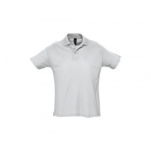 POLO PIQUÉ M/M 3 BOT SUMMER BRANCO MATIZADO 